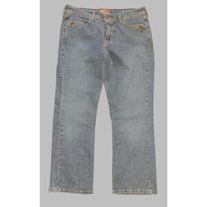 Levi Strauss Signature Womens Stretch Denim Jeans Size 12 Mid-Rise Straight Leg